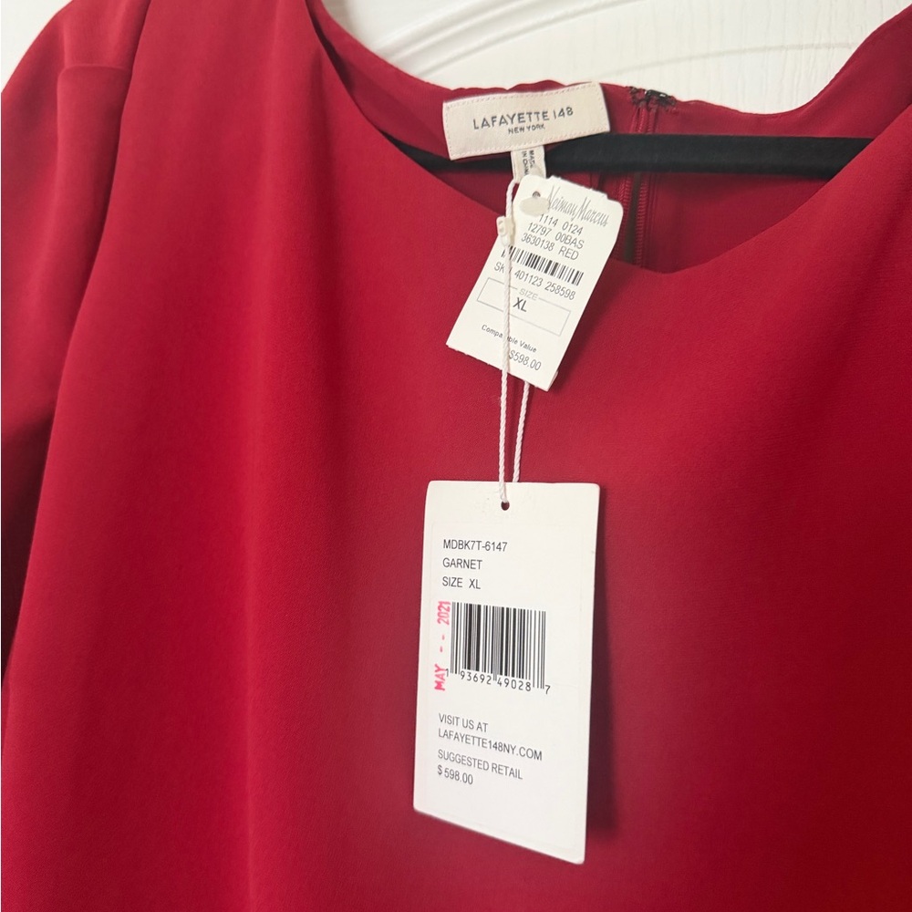 Lafayette 148 New York Garnet Red Dress